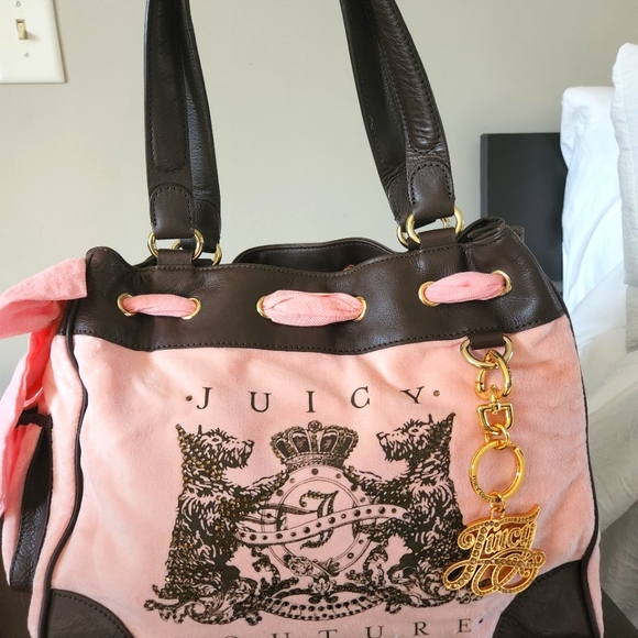 SOLD Juicy Couture NEW pink velour daydreamer bag purse nwt nardels - Picture 2 of 11